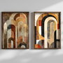 Wallity HUM104 Cuadros Decorativos enmarcados en MDF (2 piezas)